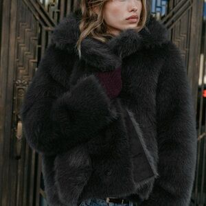 Zara Black Teddy Jacket